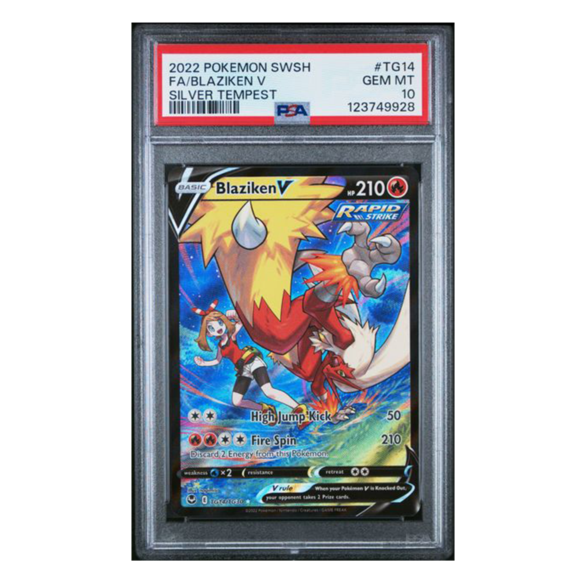 [PSA10] Blaziken V - FA Silver Tempest - TG14/TG30