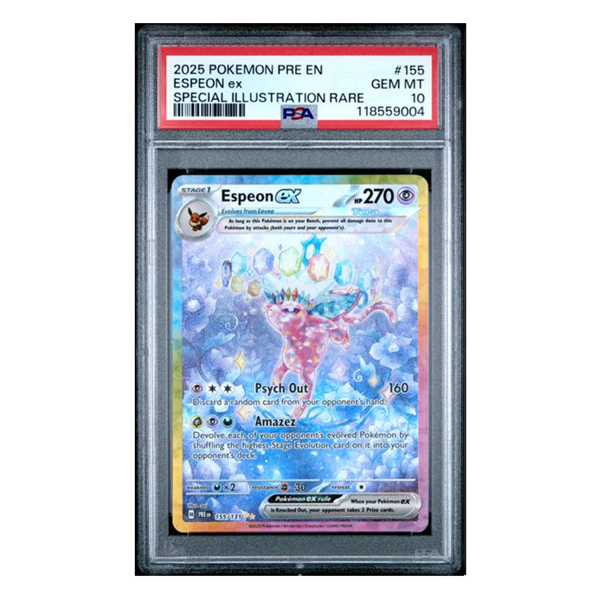 [PSA10] Espeon Ex - SIR Prismatic Evolution - 155/131